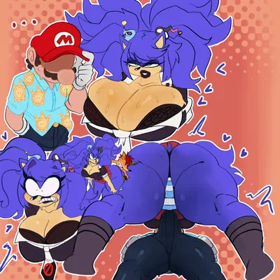 crash bandicoot, junko enoshima, mario (activision, crash bandicoot (series)) created by lemonadepikachu