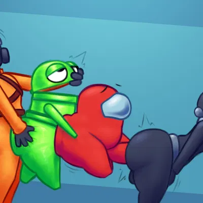 crewmate (among us), impostor (among us), player (content warning) (among us, content warning (game)) created by meowny