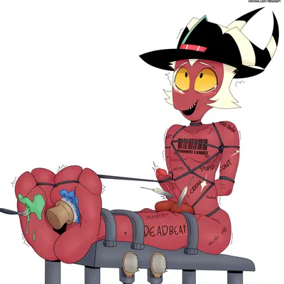 crimson (helluva boss) (hellaverse, helluva boss) created by h0undart