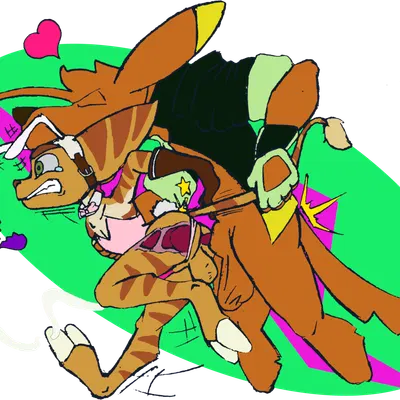 cyote, ratchet (ratchet and clank) (ratchet and clank, sony corporation) created by chaoshetra