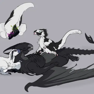 dark the xenodragon (alien (franchise), european mythology) created by owishka