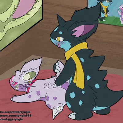 dart (syngie), lieben (fenderquil) (nintendo, pokemon) created by syngie