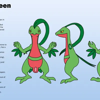 dino evergreen, fan character (nintendo, pokemon) created by cyberdiaperman