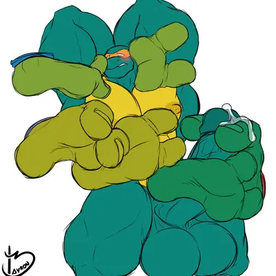 donatello (tmnt), leonardo (tmnt), michelangelo (tmnt) (teenage mutant ninja turtles) created by bayron (artist)