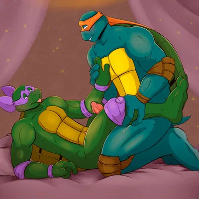 donatello (tmnt), michelangelo (tmnt) (teenage mutant ninja turtles, teenage mutant ninja turtles (1987)) created by mishajeans