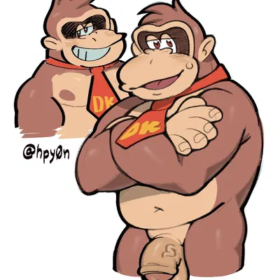 donkey kong (character) (donkey kong (series), nintendo) created by hpyononyo