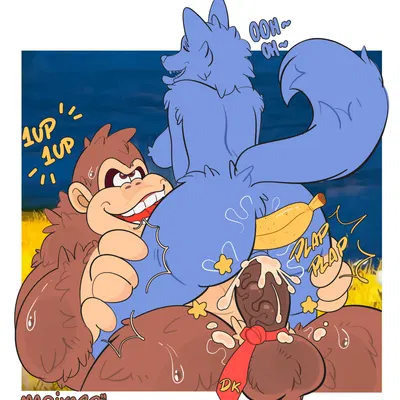donkey kong (character) (donkey kong (series), nintendo) created by magikarpii