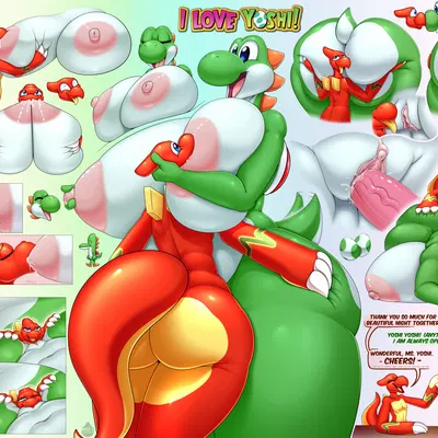 dorian (bds charmeleon) (fat yoshi, mario bros) created by bds charmeleon
