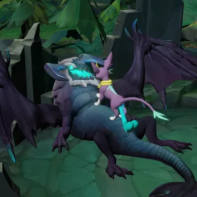 elder dragon (lol), yuumi (lol) (league of legends, mythology) created by yuumimybeloved