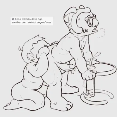 eugene (animal crossing), villager (animal crossing) (animal crossing, nintendo) created by hexaflexagoon