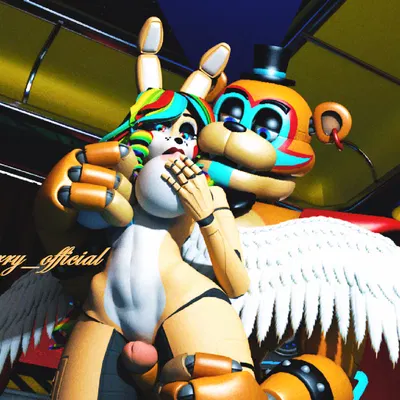 fan character, glamrock freddy, valentina cassidy (five nights at freddy's, five nights at freddy's: security breach) created by valeferry official