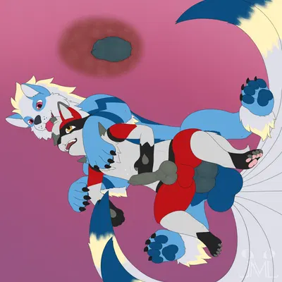 fan character, justin the lycanrio, kody the arcantales (nintendo, pokemon) created by jm-luxro