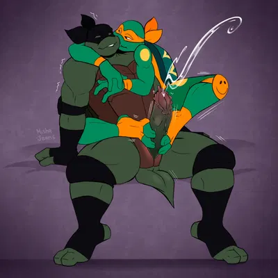 fan character, michelangelo (tmnt) (rise of the teenage mutant ninja turtles, teenage mutant ninja turtles) created by mishajeans