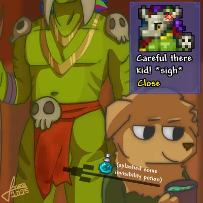 fan character, witch doctor (terraria) (terraria) created by bagohot