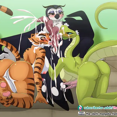 fenghuang (kung fu panda), master tigress, master viper (dreamworks, kung fu panda) created by the dark mangaka