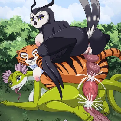 fenghuang (kung fu panda), master tigress, master viper (dreamworks, kung fu panda) created by the dark mangaka