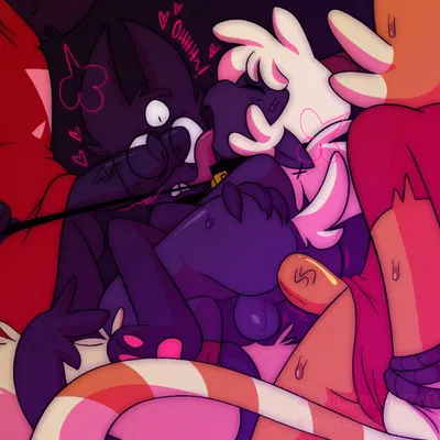 follower (cult of the lamb), lamb (cult of the lamb), the one who waits (cult of the lamb, massive monster (studio)) created by pinkaphomet