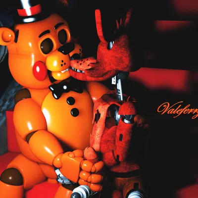 foxy (fnaf), toy freddy (fnaf) (five nights at freddy's, five nights at freddy's 2) created by valeferry official