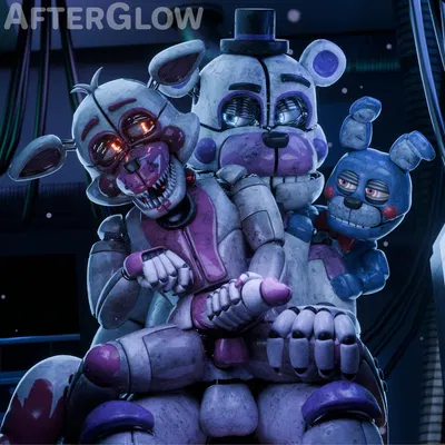 funtime foxy (fnaf), funtime freddy (fnafsl), puppet bonnie (fnafsl) (five nights at freddy's, scottgames) created by afterglownsfw