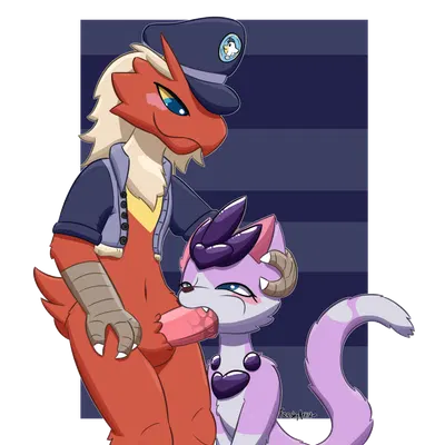 gareth (bootleggar), miu (feeshyartist) (nintendo, pokemon) created by feeshyartist