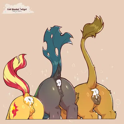 gilda (mlp), queen chrysalis (mlp), sunset shimmer (eg) (equestria girls, friendship is magic) created by cold-blooded-twilight