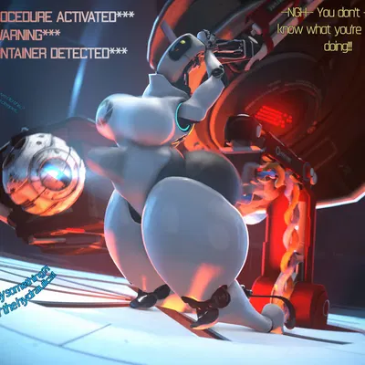 glados, wheatley (portal (series), valve) created by lustful zen