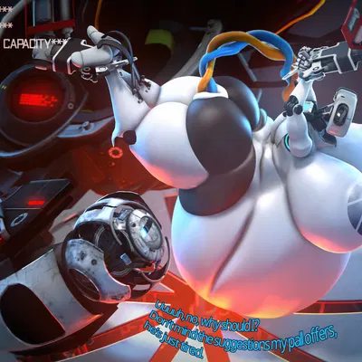 glados, wheatley (portal (series), valve) created by lustful zen