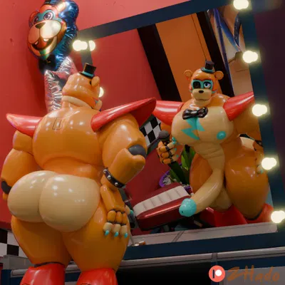 glamrock freddy (five nights at freddy's, five nights at freddy's: security breach) created by z hado