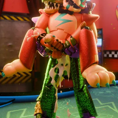 glamrock freddy, montgomery gator (five nights at freddy's, five nights at freddy's: security breach) created by afterglownsfw