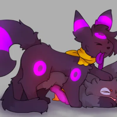 glitch (umbreon), solarflare (anothercat) (nintendo, pokemon) created by kronos the cookie