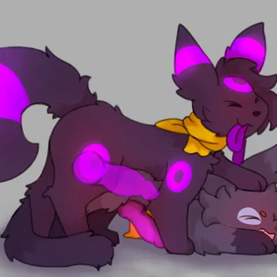 glitch (umbreon), solarflare (anothercat) (nintendo, pokemon) created by kronos the cookie