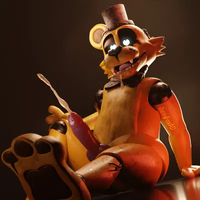 golden freddy (fnaf), withered golden freddy (fnaf) (five nights at freddy's, five nights at freddy's 2) created by jizzyfox