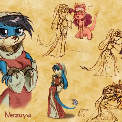 hannah (neopets), megan (neopets), nabile (neopets) created by sankam