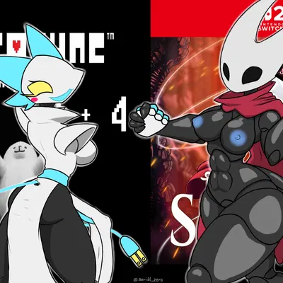 hornet (hollow knight), tasque manager (deltarune, hollow knight: silksong) created by aerial zero (artist)