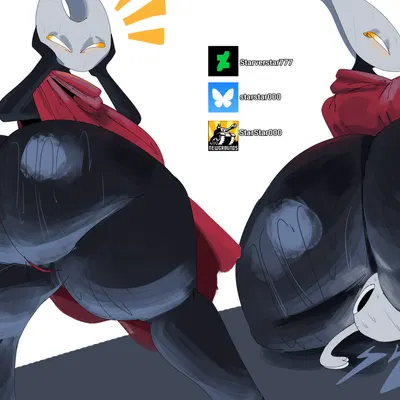 hornet (hollow knight), the knight (hollow knight) (hollow knight (franchise), team cherry) created by starstar000