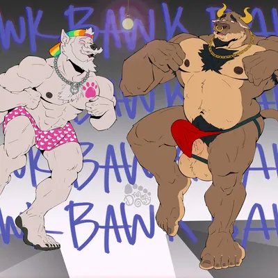 hyperion (darkheavenofwolves), mac (buffbullmac) created by drewfsfeet