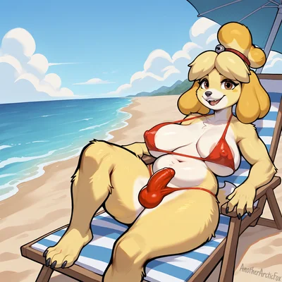 isabelle (animal crossing) (animal crossing, nintendo) created by anotherarcticfox