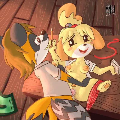 isabelle (animal crossing), rick2tails (animal crossing, nintendo) created by tvma