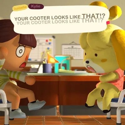 isabelle (animal crossing), villager (animal crossing) (animal crossing, nintendo) created by owo sfm