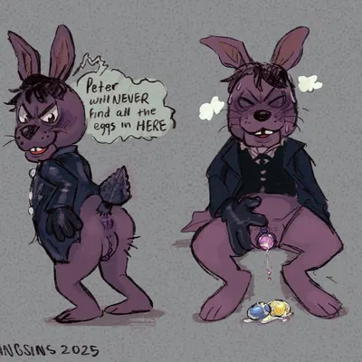 january q. irontail (easter, here comes peter cottontail) created by caringsins