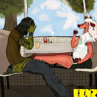 jeb werner (benzfur), luci (bigbuttbuck), russelbuck (character) (aphex twin, waffle house) created by benzfur