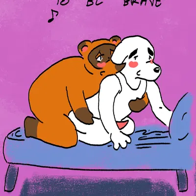 k.k. slider, tom nook (animal crossing) (animal crossing, nintendo) created by mandarinaks