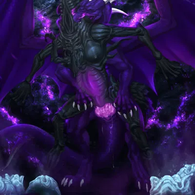 kaenrae obscuro (valdusaetherius) (alien (franchise), mythology) created by hela95