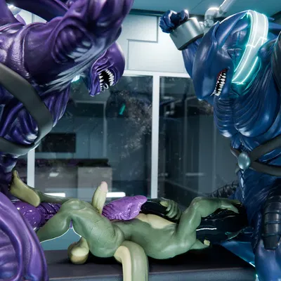 kahliss, karkhar, snakehead404 (alien (franchise)) created by snekkuu