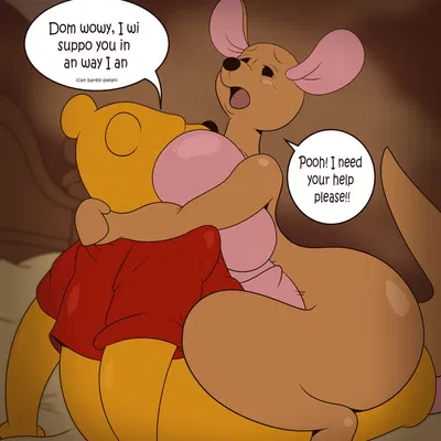 kanga, pooh bear (disney, winnie the pooh (franchise)) created by luanctoons