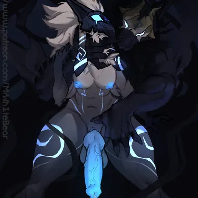 kindred (lol), lamb (lol), wolf (lol) (league of legends, riot games) created by mrwhitebear