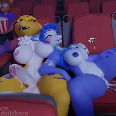 krystal (star fox), renamon (bacn) (bandai namco, digimon) created by bacn