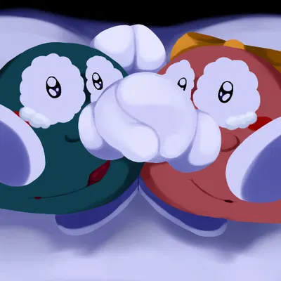 lalala, lololo (kirby: right back at ya!, kirby (series)) created by buzzer (artist)