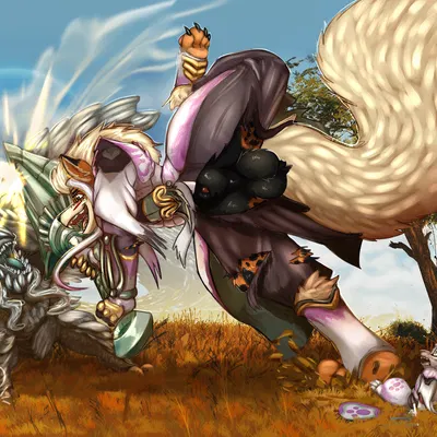 lomethoron, tempo arcanine (capcom, monster hunter) created by likeablemouse