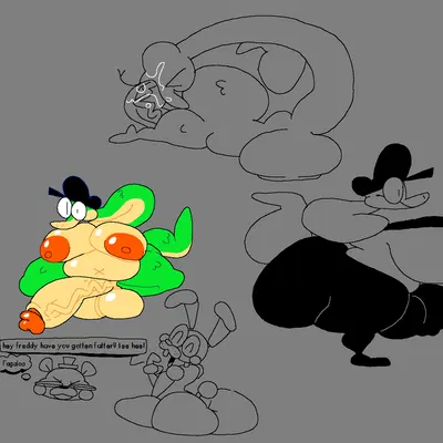 lucy swallows, toy bonnie (fnaf), toy freddy (fnaf) (five nights at freddy's, five nights at freddy's 2) created by superiorfox